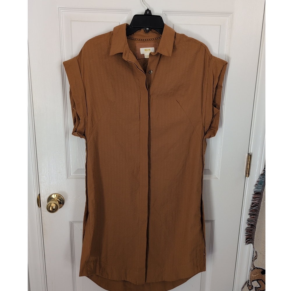 Anthropologie Brown Mini Dress